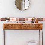 Frise d�corative adh�sive, rayures verticales tendance d�co, 10 cm x 300 cm