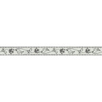 Frise murale blanche & noire  fleurs frise papier peint pour salon couloir & cuisine frise tapisserie ...