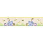A. s. creations - frise papier peint animaux pour chambre enfant frise tapisserie beige animaux pour ...