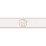 A. s. creations - frise papier peint motif grec avec m�dusa frise tapisserie chic blanc cr�me & or frise ...