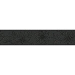 A. s. creations - frise papier peint noir fleuri lgant frise tapisserie noire motif fleur pour salon ...