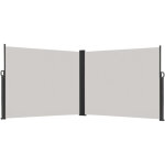 Froadp 200�600cm paravent lat�ral extensible double c�t� brise vue retractable store ext�rieur, gris