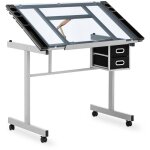 Table  dessin - fromm & starck - plateau : 104 x 60 cm - angle : 0 - 62 - 2 tiroirs
