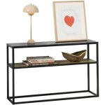 Fsb43 - sch table console avec surface en verre table d'entrée en métal table décorative buffet - sobuy ... Fsb43 - sch table console avec surface en verre table d'entrée en métal table décorative buffet - sobuy ...