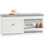 Sobuy - meuble chaussure rangement chaussure banc chaussures entrée - 2 abattants avec coussin amovible, ... Sobuy - meuble chaussure rangement chaussure banc chaussures entrée - 2 abattants avec coussin amovible, ...