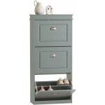 Fsr94 - hg meuble de rangement � chaussures armoire � chaussures commode � chaussures 3 abattants meuble ...