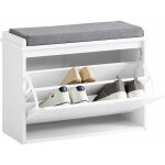 Sobuy - fsr98 - w banc  chaussures meuble  chaussures avec assise coussin rembourr et abattant banc ...