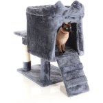 Fudajo - arbre à chat gris sombre arbre de grattage 60cm haut escalade avec cabane sisal tronc chats Fudajo - arbre à chat gris sombre arbre de grattage 60cm haut escalade avec cabane sisal tronc chats