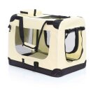 Caisse de transport - taille m / 60 x 42 x 44 cm / charge max 10 kg - couleur beige - pliable - avec ...