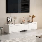Fufu&gaga - meuble tv réglable, 160 cm - 270cm de large buffet bas blanc pour téléviseur, tableau tv ... Fufu&gaga - meuble tv réglable, 160 cm - 270cm de large buffet bas blanc pour téléviseur, tableau tv ...