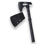 Fuienko - hache en acier inoxydable. fibre et poigne en nylon. longueur totale 42 cm. fourreau en nylon ...