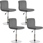 Housse de chaise pour tabouret de bar gris lot de 4