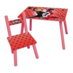 Cijep - fun house miraculous ladybug table h 41, 5 cm x l 61 cm x p 42 cm avec une chaise h 49, 5 cm ...