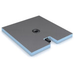 Wedi fundo plano, receveur de douche complet, dn 40, carr, coulement, excentr 1400x900x65 mm