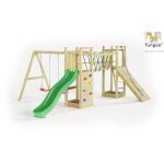 Aire de jeux funny maxi exposure avec échelle, mur d'escalade, rampe d'accés avec corde, pont en bois, ... Aire de jeux funny maxi exposure avec échelle, mur d'escalade, rampe d'accés avec corde, pont en bois, ...