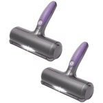Fur daddy sweeper brush - brosse anti poils animaux - ramasse poils chat et chien - violet et gris - ...