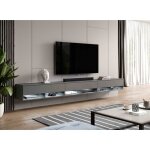 Furnix - meuble tv alyx 300 cm (3x100cm) lowboard moderne gris anthracite Furnix - meuble tv alyx 300 cm (3x100cm) lowboard moderne gris anthracite