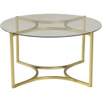 Venture home - table basse ronde en verre kivik