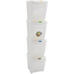 Furniture limited - poubelles � ordures empilables 4 pcs blanc