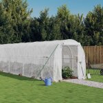 Furniture limited - serre avec cadre en acier blanc 12 m� 6x2x2 m