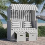 Furniture limited - strandkorb avec coussins r�sine tress�e bois