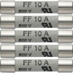 Fusible testo 0590 0005 lot de 5 fusibles de rechange 10 a / 600 v,