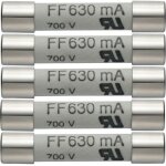 Fusible testo 0590 0007 lot de 5 fusibles de rechange pour multimtre 630 ma / 600 v w280451