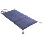 Futon repliable panama avec pompons en jute