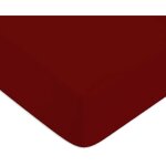 Future home - drap housse en coton 57 fils uni bonnet 25cm terracotta 140x200cm