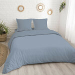 Future home - housse de couette en coton 57 fils unie nuage 240x220cm