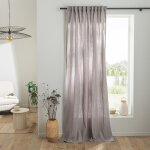 Future home - rideau uni en gaze de coton pattes cach�es � l'unit� 140x260cm gris