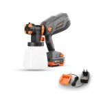 Pistolet a peinture batterie fuxtec fx - e1csp20 - 20v 1l - set avec batterie 4ah et chargeur 1a
