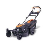 Fuxtec - tondeuse  gazon thermique 4en1 51cm roues avant pivotantes hauteur 25mm - 75mm bac 60l mulching ...