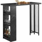 Fwt100 - sch table de bar design, table bistrot avec 3 tagres, table haute de cuisine avec surfaces ...