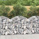 Bonnevie ? gabion pour pierres arqu� 100x50x80 / 100 cm ? fer galvanis� 3, 5 mm ? barri�re d�corative ...