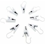 Gabrielle lot de 100 pinces  rideaux blanches en acier inoxydable pour dcoration de maison, photos, ...