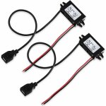 Gabrielle - 2pcs voiture convertisseur de puissance dc 12v � 5v / 3a, module convertisseur adaptateur ...