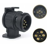 Gabrielle - adaptateur remorque 13 vers 7 broches, connecteur prise remorque 13 pin 7 pin pour voiture, ...