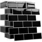 Gabrielle plus épais credence adhesive pour cuisine salle de bain, faux carrelage adhesif mural noir ... Gabrielle plus épais credence adhesive pour cuisine salle de bain, faux carrelage adhesif mural noir ...