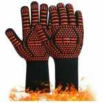Gabrielle - gants de barbecue, gants de cuisine en silicone antid�rapants, la temp�rature la plus �lev�e ...