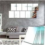 Gabrielle - miroir mural acrylique adhesif rectangulaire decoratif miroir autocollant decoration maison ...