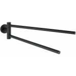 Gabrielle - porte serviette salle de bain mural , barre porte - serviettes mural avec 2 bras mobiles, ...