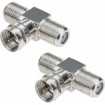 Gabrielle - rpartiteur de cble coaxial, rpartiteur tv 2 - pack type f mle  2 f femelle