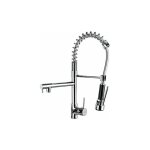 Gabrielle - robinet mitigeur de cuisine pro avec douchette et flexibles d'alimentation - argent Gabrielle - robinet mitigeur de cuisine pro avec douchette et flexibles d'alimentation - argent