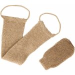 Gabrielle sangle lave dos eponge exfoliante dos ceinture de massage 2 faces avec gant exfoliant chanvre ...