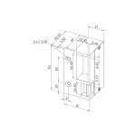 Ayor - g�che 2 temps en applique droite 90mm 12 / 24v - ac / dc + varistance - heracles - 1035d