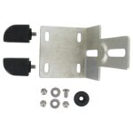 G�che portail coulissant - acier zingu� blanc - 3 fonctions noir - secury - t