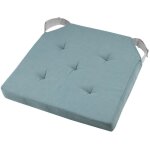 Stof - coussin de chaise rversible jade et gris en coton 38 x 38 cm