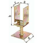 Gah - alberts support de poteau en u 71 - 131x110x70x100mm tzn r�glable en largeur, � monter - 214500 ...