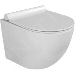 Gaia - wc suspendu compact avec abattant softclose, rimless, blanc 30115001 - kielle